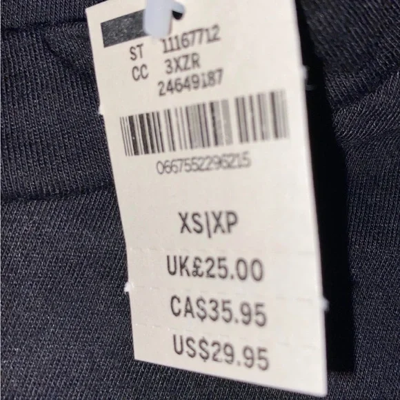 Victoria’s Secret Love Pink Gold foil Plaid Cropped Crew Neck tee T-Shirt Top xs - Picture 7 of 7